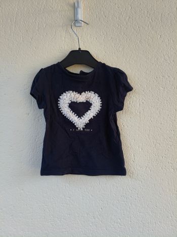 Tee-shirt coeur - Kiabi - 18 mois 