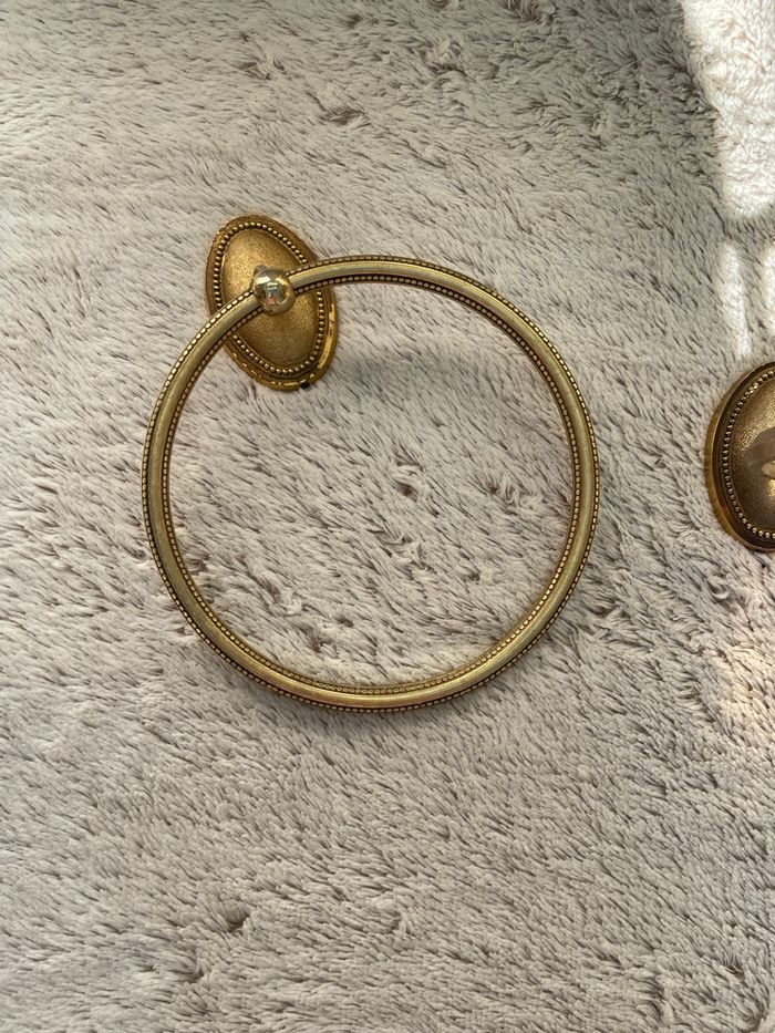 Ensemble anneau porte serviette et porte gobelet - Vintage - photo numéro 3
