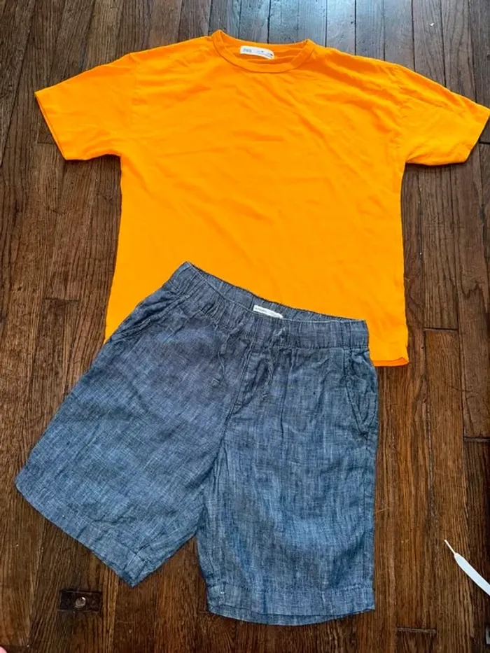tshirt zara et short monoprix 10 ans