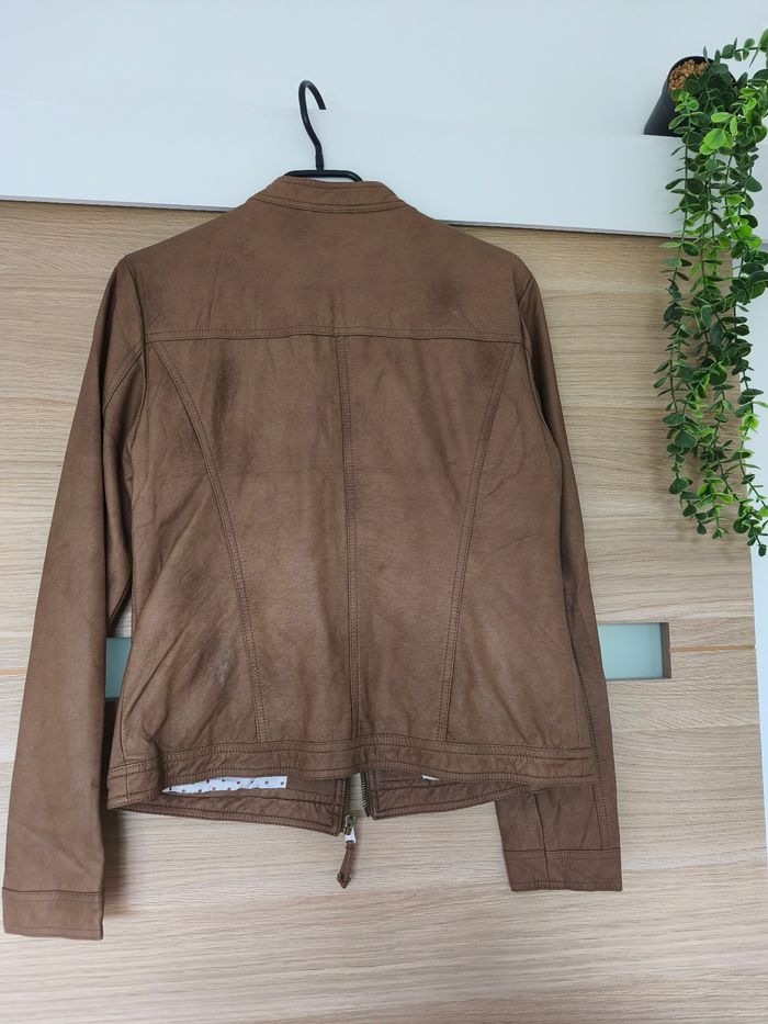 Veste similicuir marron - photo numéro 4