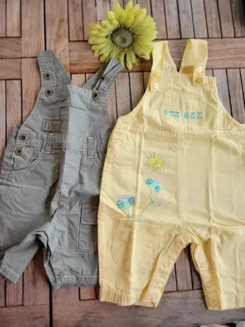 Lot de 2 salopettes 6 mois été