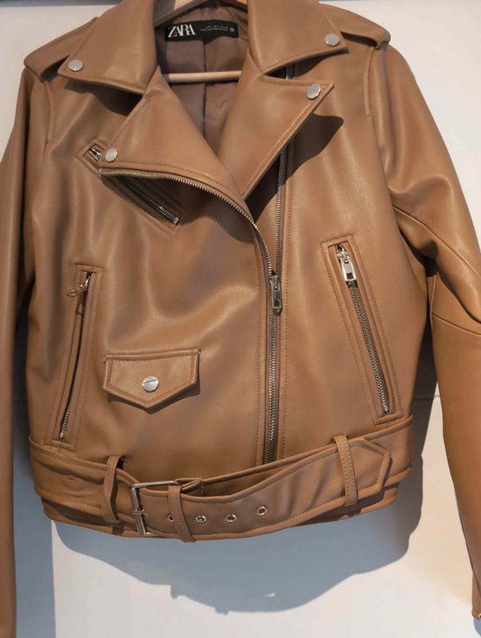 blouson Perfecto Camel - photo numéro 5