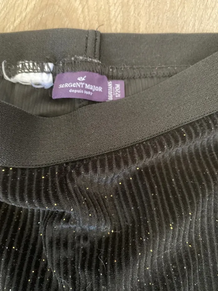 Legging velours noir paillettes - photo numéro 3