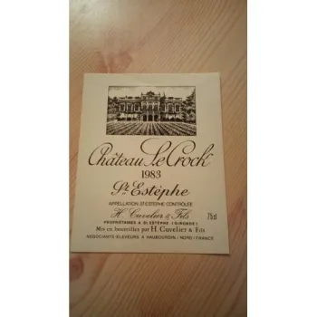 etiquette de vin chateau le crock saint estephe 1983 neuf -