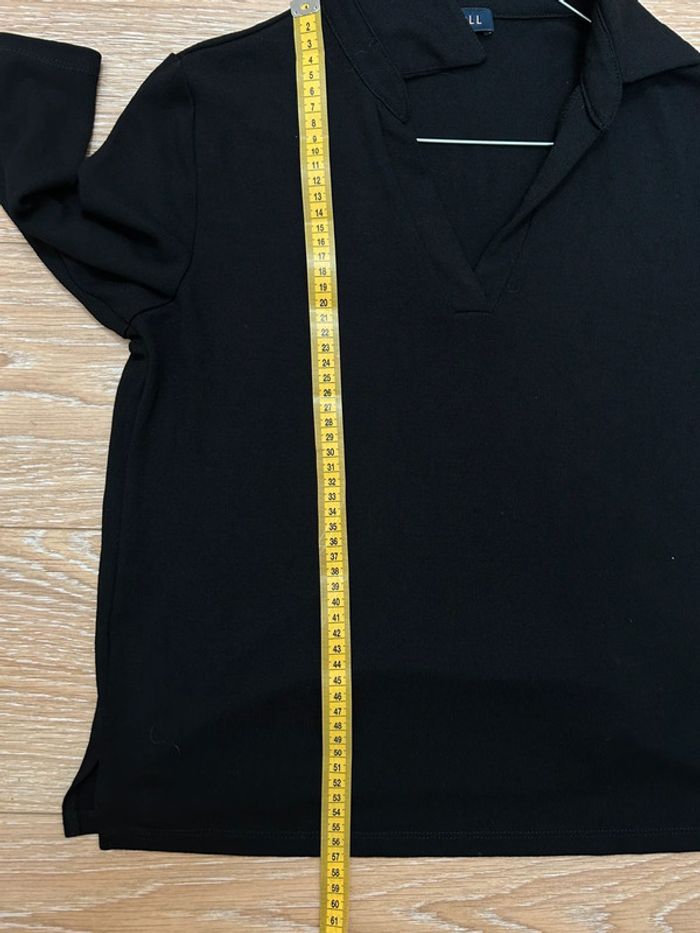 Blouse t-shirt Elisa viscose Carol noir - manches 3/4 taille xs - photo numéro 8