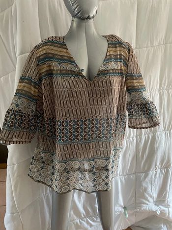 blouse Damart marron taille 48