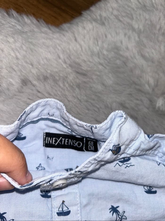 Chemise manches longues bleu claire - 6 mois - In Extenso - photo numéro 3