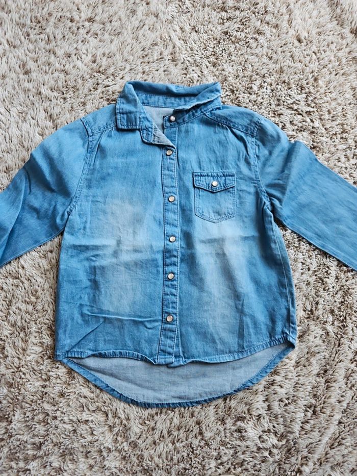 Chemise jean fille 5 ans - photo numéro 2
