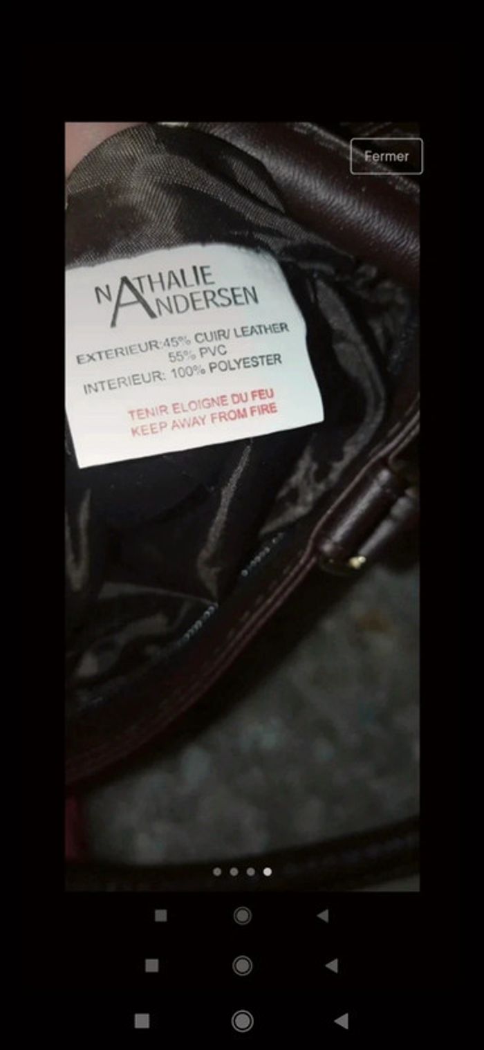 Sac à main et bandoulière 45% cuir 💖 Anderson - photo numéro 4