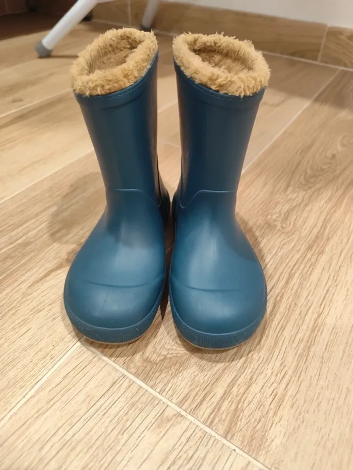 Bottes fourrées Igor 28 bleu pétrole barefoot - photo numéro 3