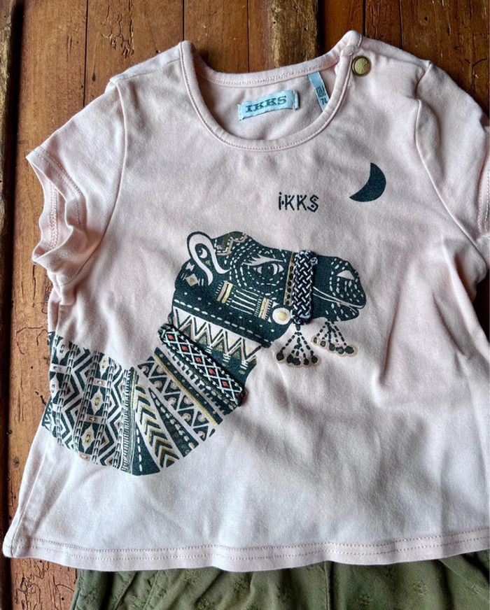 Ensemble été pantalon / t-shirt / IKKS / 12 mois - photo numéro 2