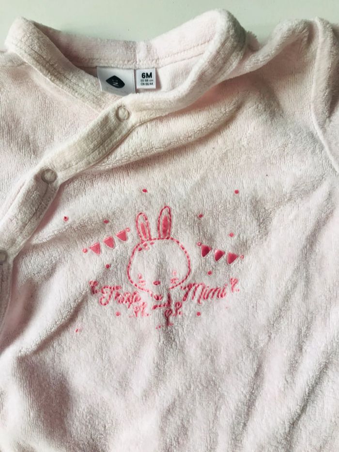 Pyjama / Grenouillère rose Grain de blé très bon état- 6 mois 68cms - photo numéro 2