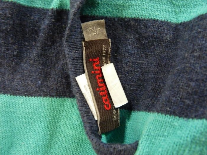 Gilet réversible tricot molleton bleu rouge rayures Catimini 12 mois 74 cm garçon - photo numéro 6