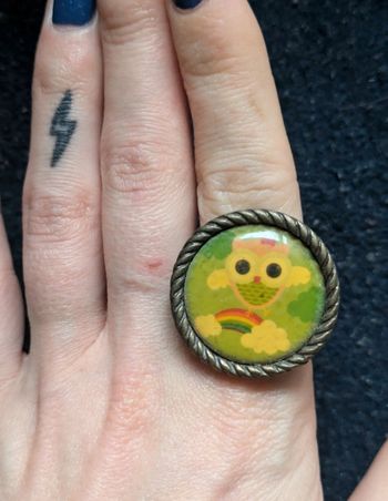 Bague ronde style vintage