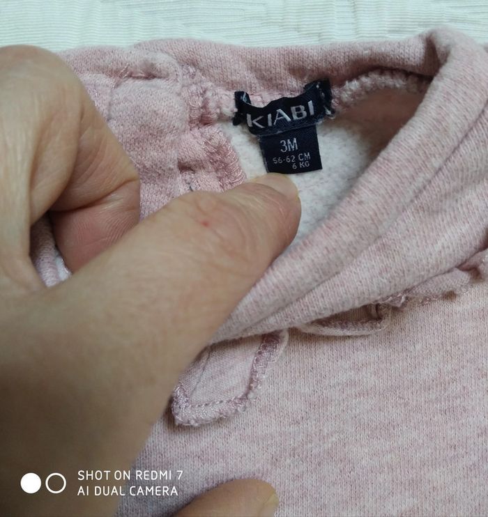 Kiabi pull rose 3 mois frou frou - photo numéro 2