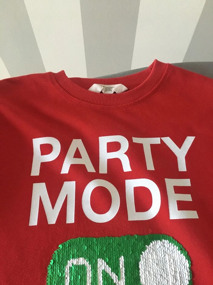 Pull fin sequins réversibles 9/10ans - photo numéro 4