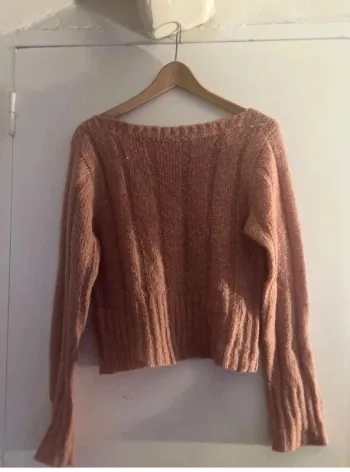 Très  beau  Pull  vintage Mim  rose  pale -  taille 1