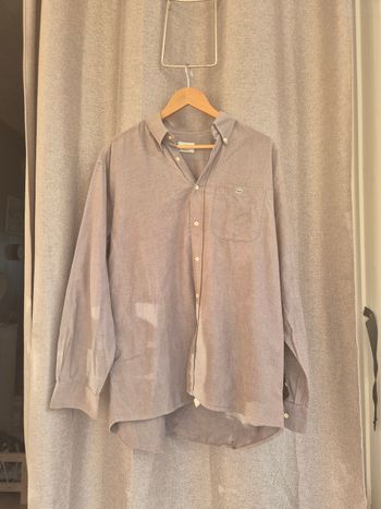 ​🐊 Chemise Lacoste Classique – 100% Coton – Marron Glacé