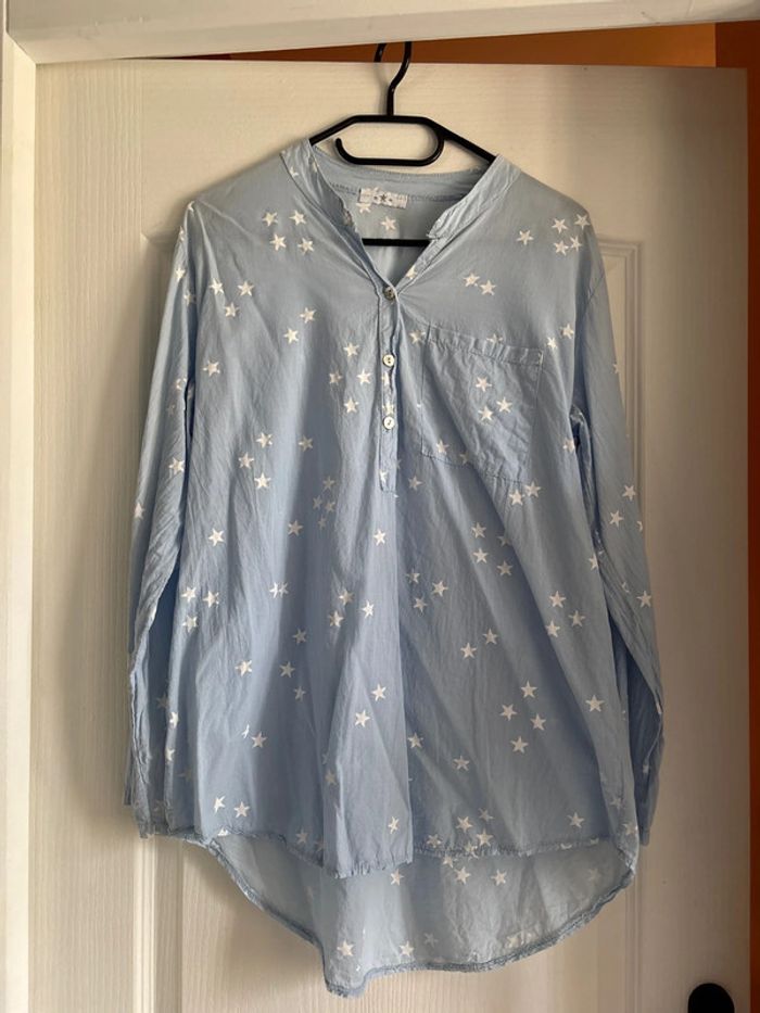Chemisier bleu clair M/L