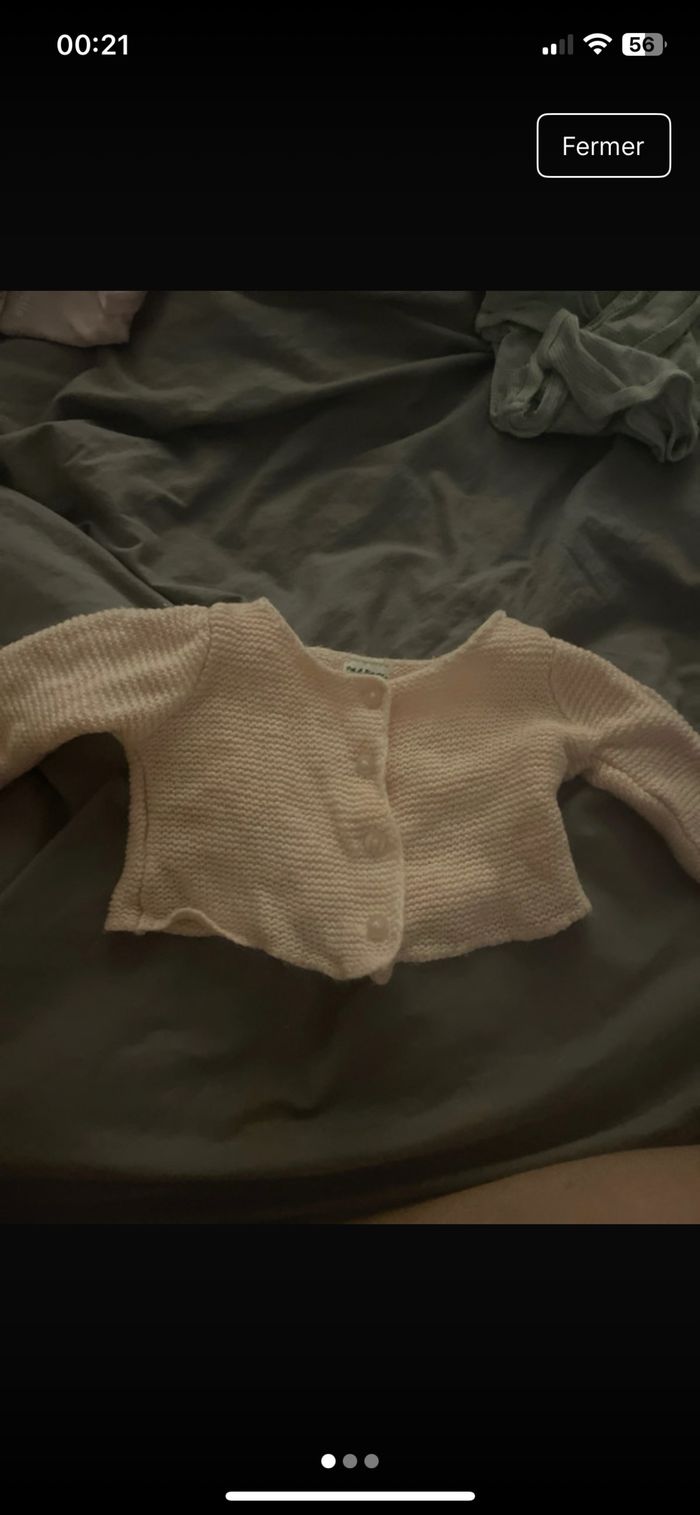Brassière laine bb fille