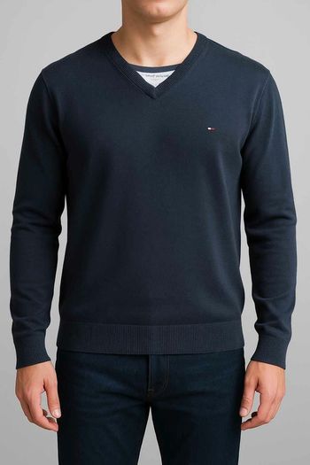 Pull col V Tommy Hilfiger Homme Taille L