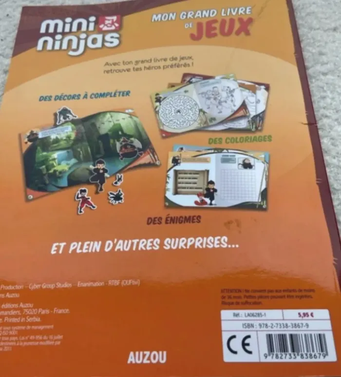 🥷 livre mini ninja mon grand livres de jeux / activités thème ninja 🥷 - photo numéro 3