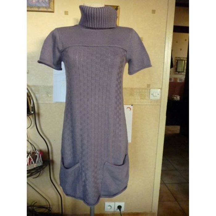 Robe pull Grise Cache cache T 40