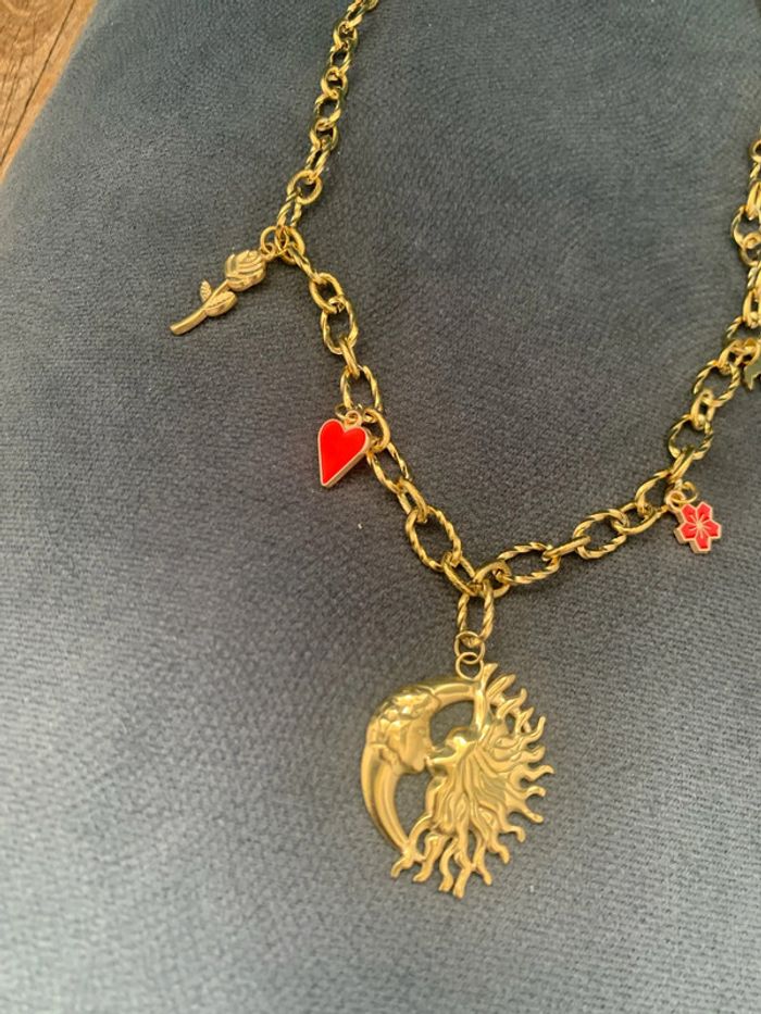 collier acier inoxydable doré - photo numéro 2