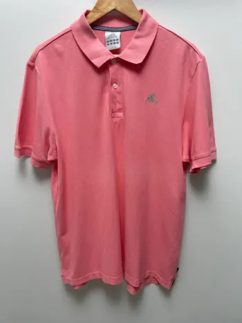 Polo Pink Adidas Mens Size L