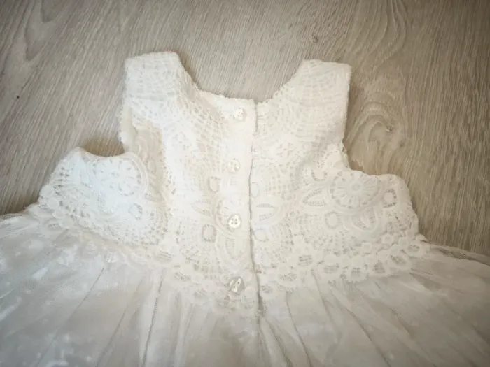Robe blanche cérémonie baptême mariage fête - photo numéro 4
