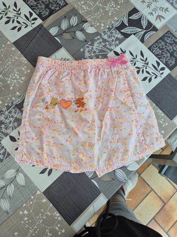 Jupe short à fleurs orange et rose Disney