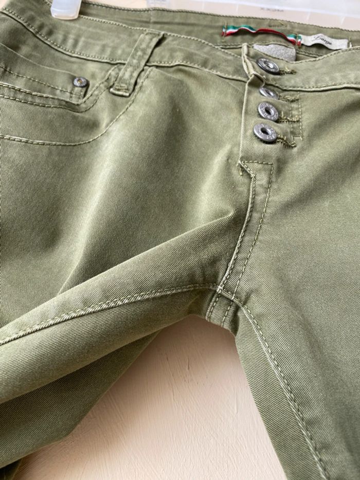 Pantalon kaki taille basse Please L - photo numéro 3