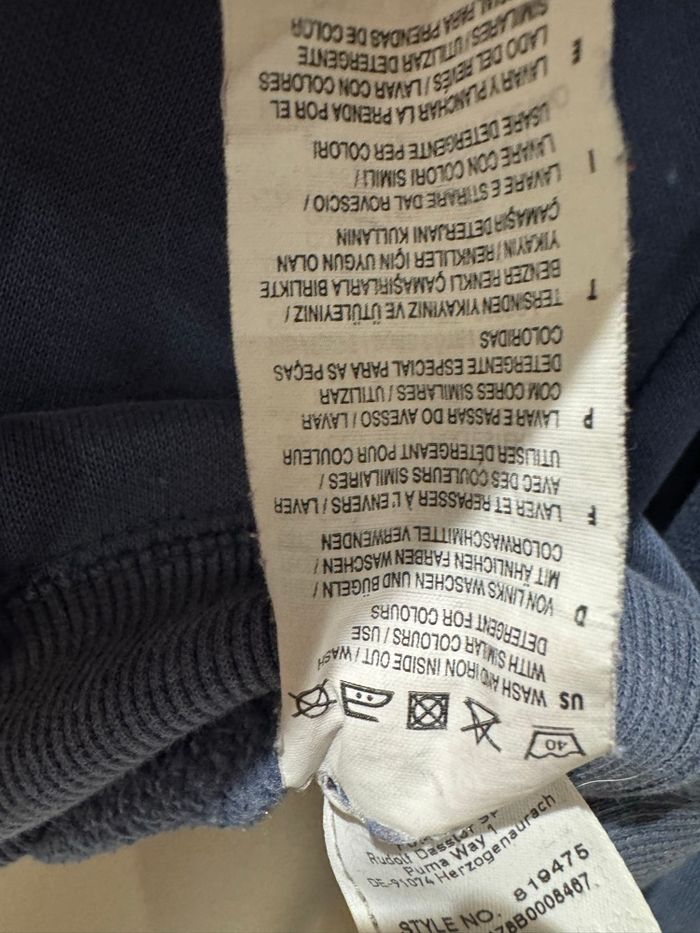 sweat-shirt à capuche bleu, orange, Puma, - photo numéro 10