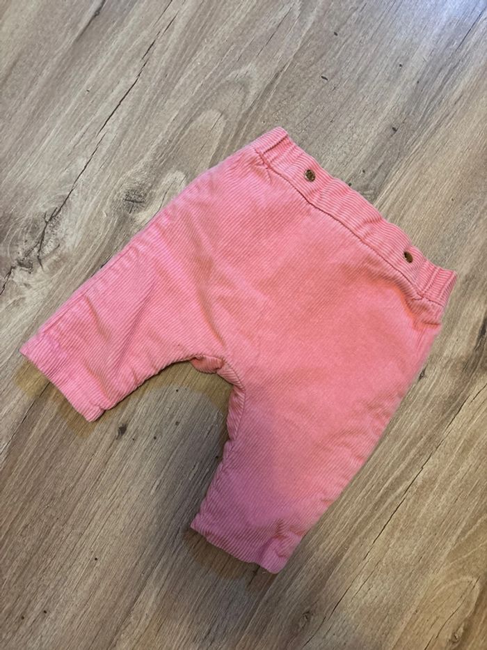 Pantalon rose côtelé Jacadi 3 mois