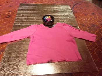 T-shirt manches longues rose en coton