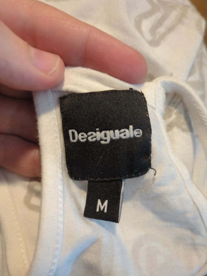 Débardeur blanc argent gris desigual comme neuf m - photo numéro 3