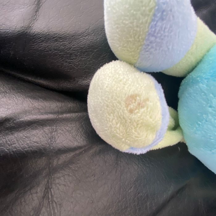 DOUDOU CHIEN BEIGE BLEU VERT DOUKIDOU 23CM - photo numéro 3