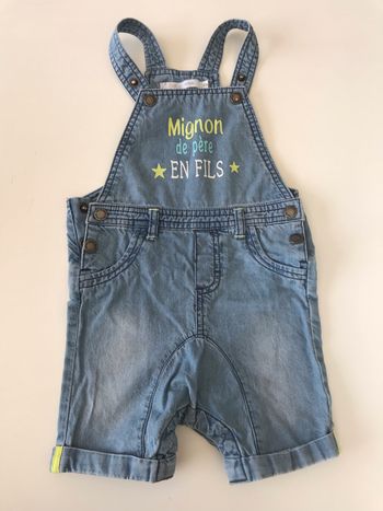 Salopette en jeans bébé Mignon de père en fils 12M