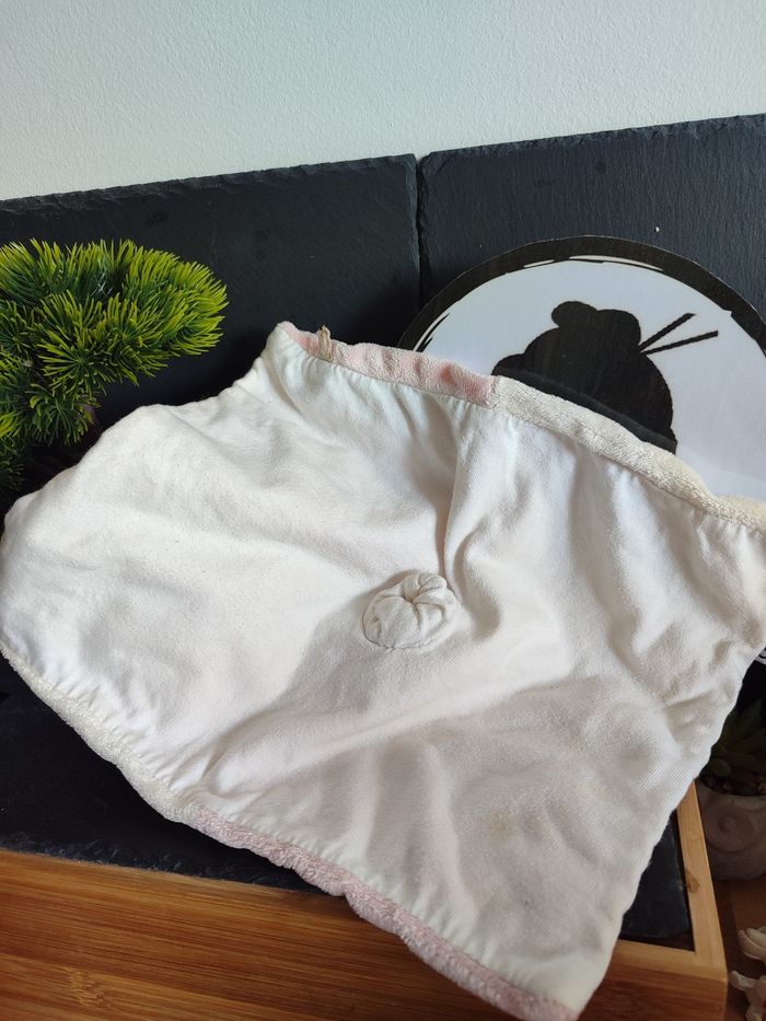 doudou noukie's vache Lola ancien vintage rose jaune crème fleur blanc marron - photo numéro 2