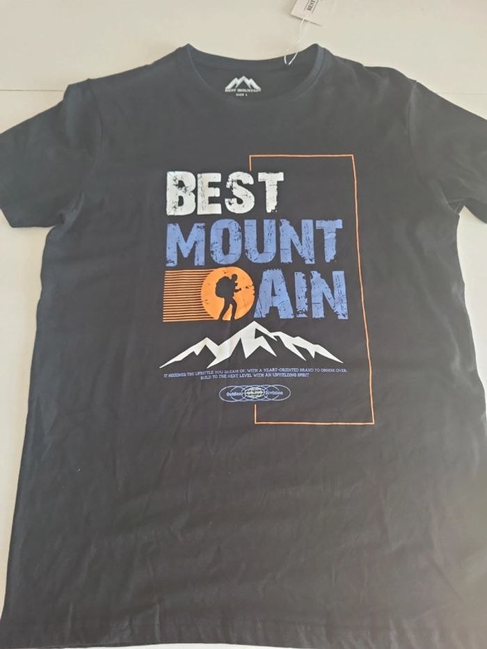 Tshirt neuf Best Mountain noir L - photo numéro 5