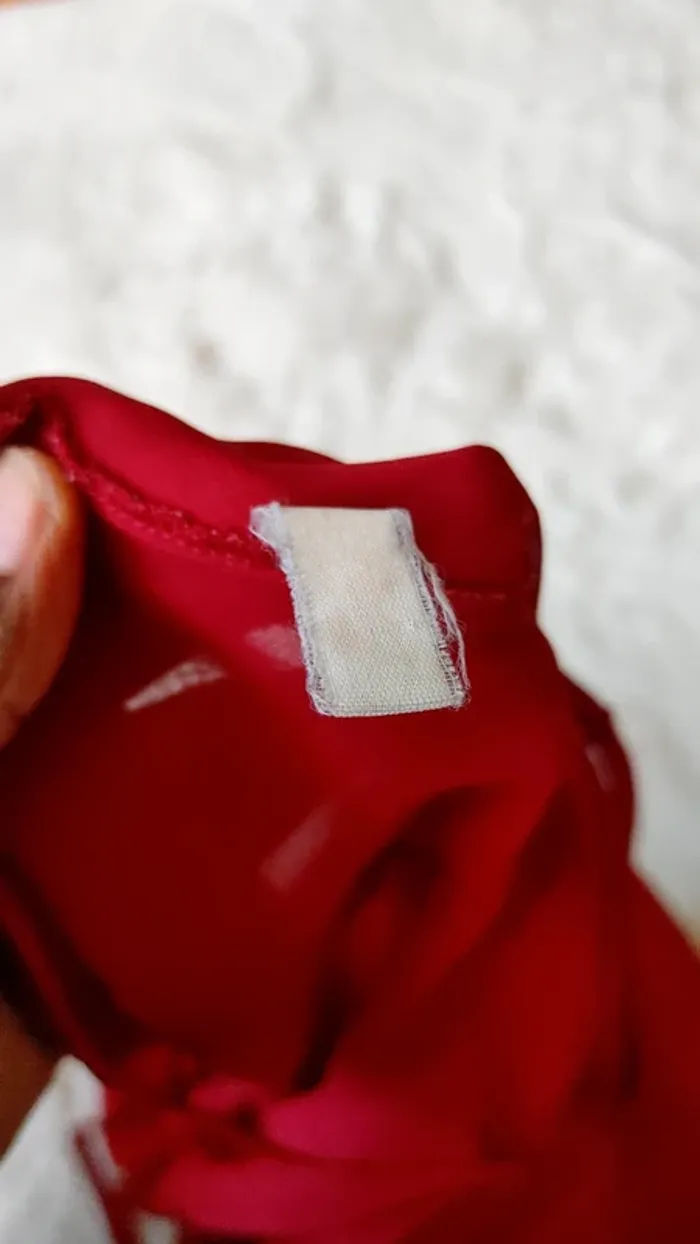 Lingerie voile rouge sexy élégant brodé fleur - photo numéro 3