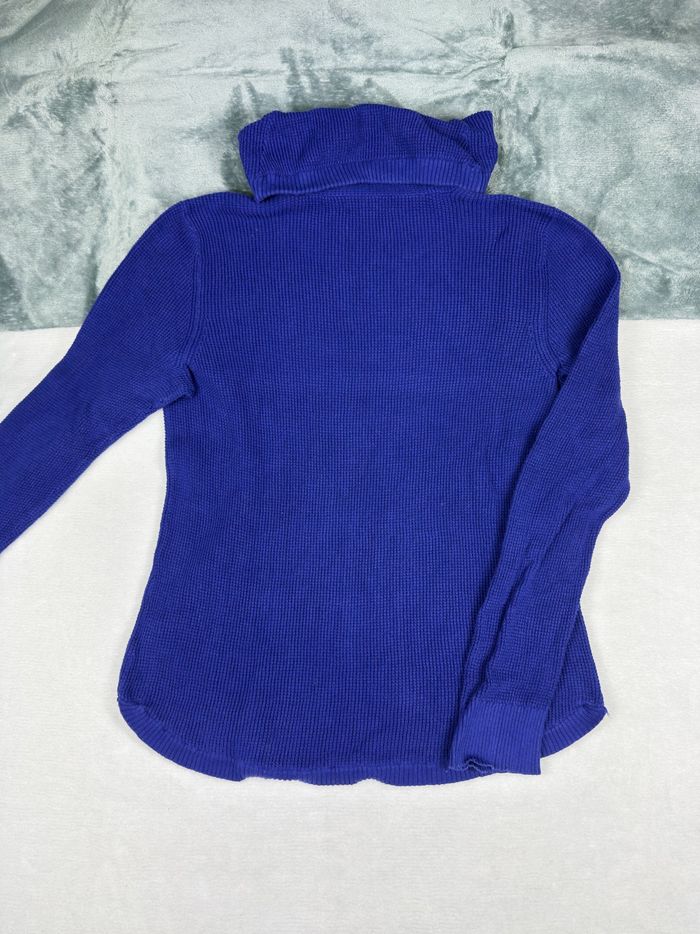 Pull col roulé Ralph Lauren bleu électrique Taille L femme - photo numéro 4