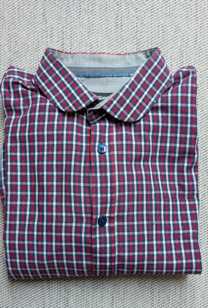 Chemise carreaux rouge et bleu - photo numéro 2
