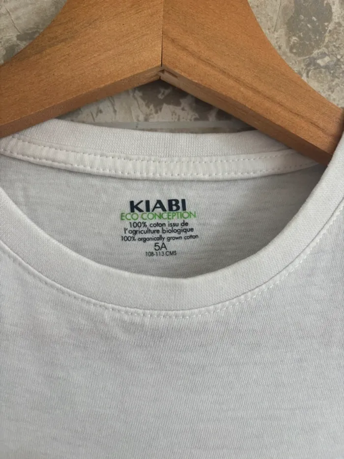 T shirt blanc manches courtes Kiabi - photo numéro 2