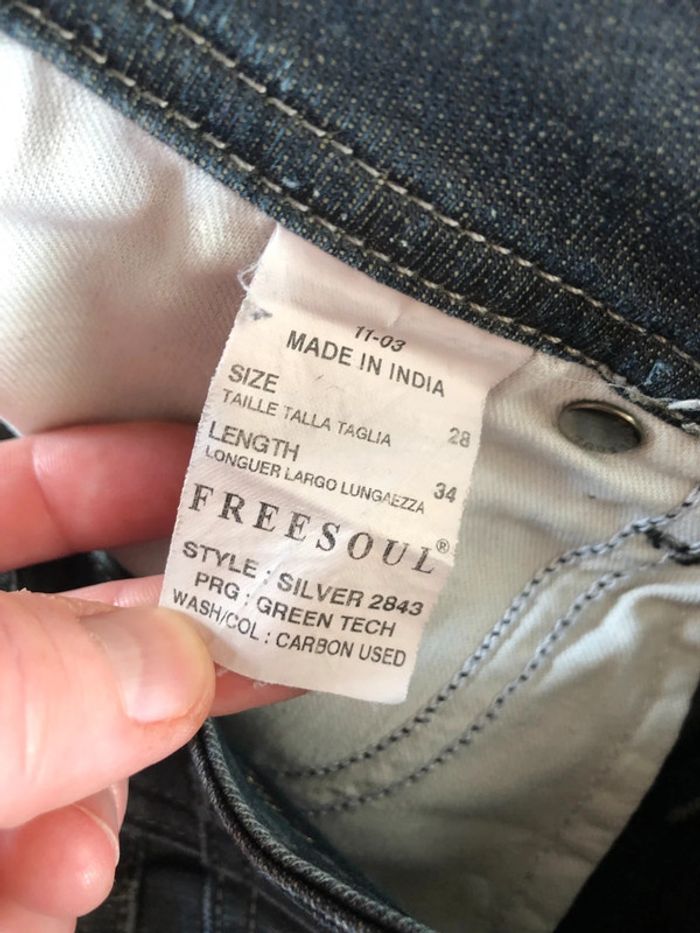 Jean huilé taille basse 28*34 - photo numéro 6