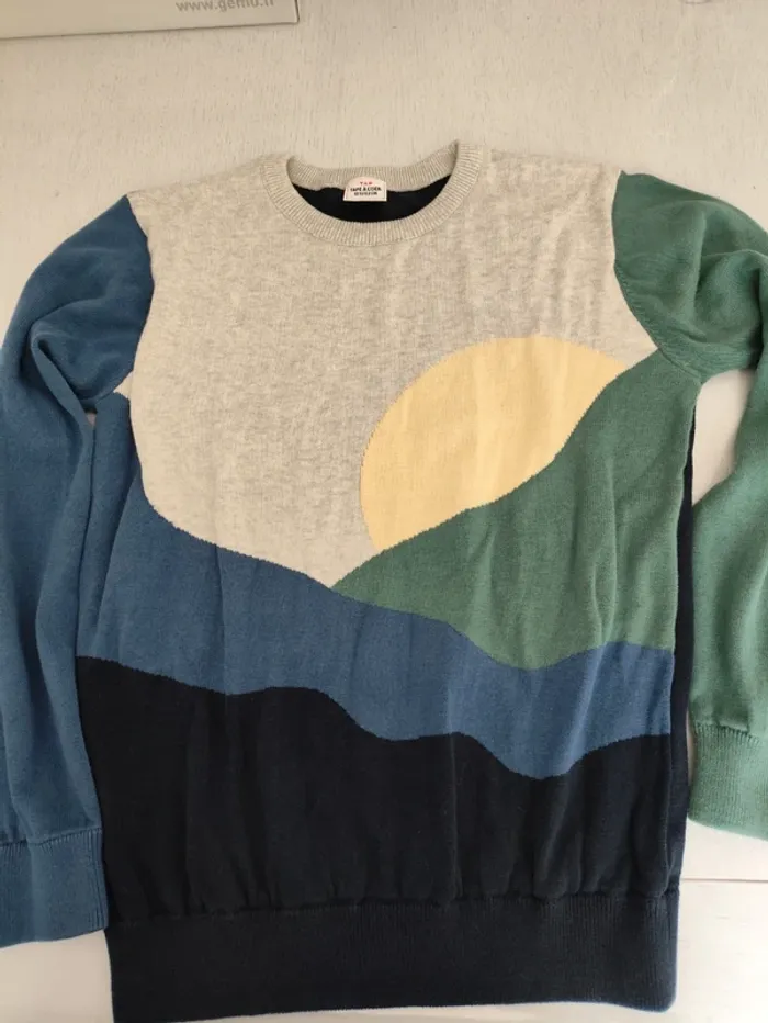 🧥 Pull garçon Tape à l’œil – 12 ans – coton – jamais porté - photo numéro 2