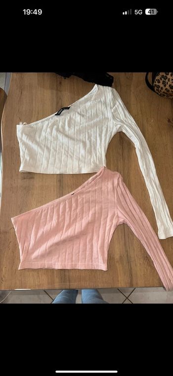 Lot t-shirt asymétrique shein XS