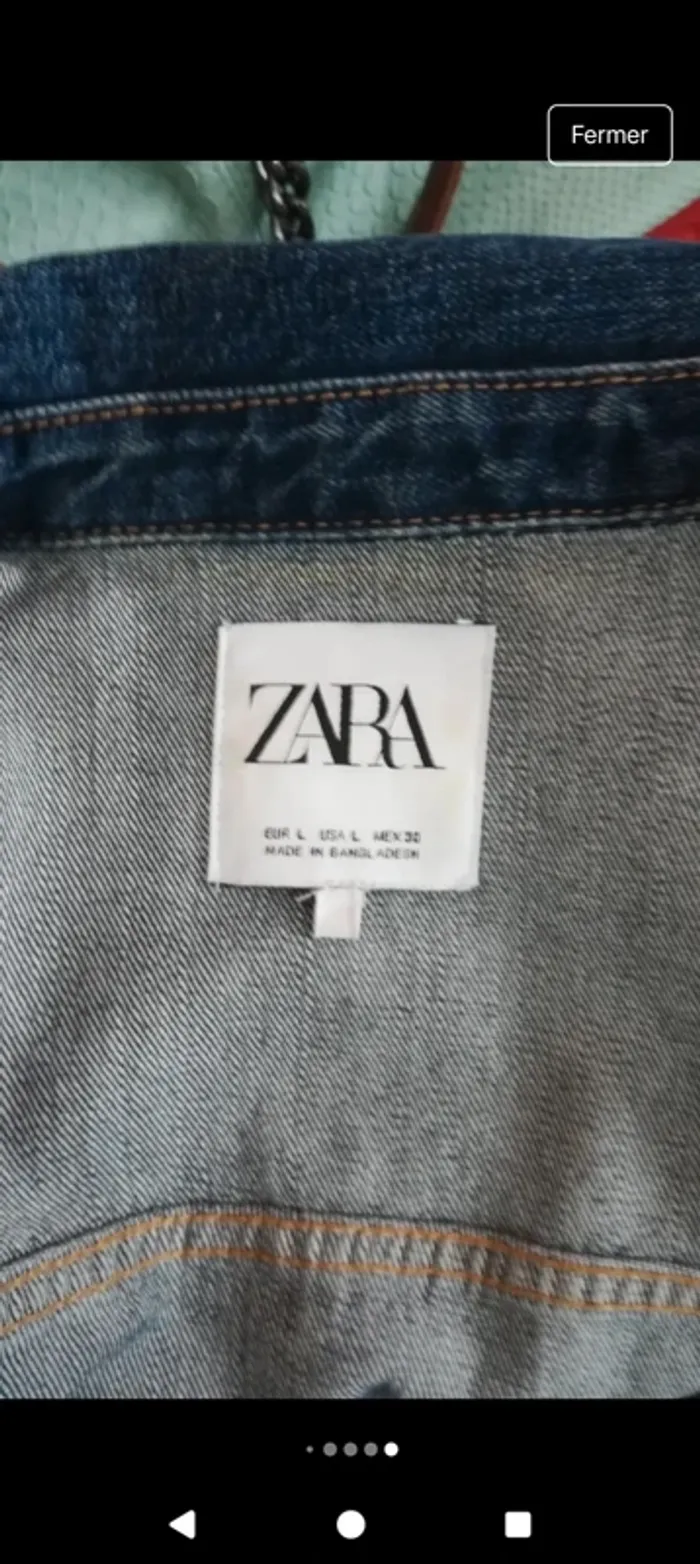 Veste en jeans Zara - photo numéro 7