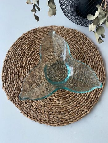 Assiette présentation en verre etoile