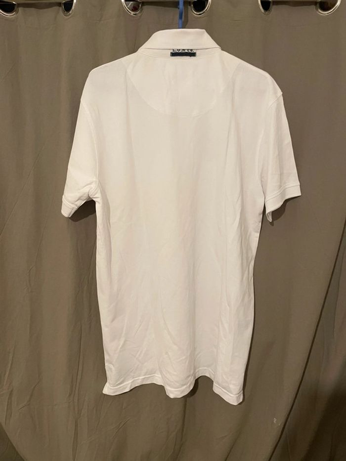 Polo à manches courtes blanc motifs écriture devant bleu marine neuf Lord of Rugby taille XXL - photo numéro 4
